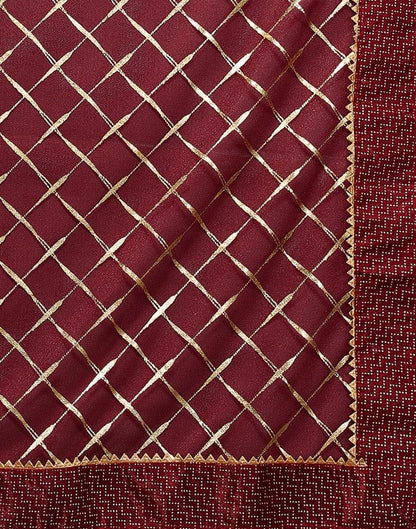 Brown Printed Lycra Saree