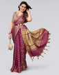 Wine Weaving Cotton Saree