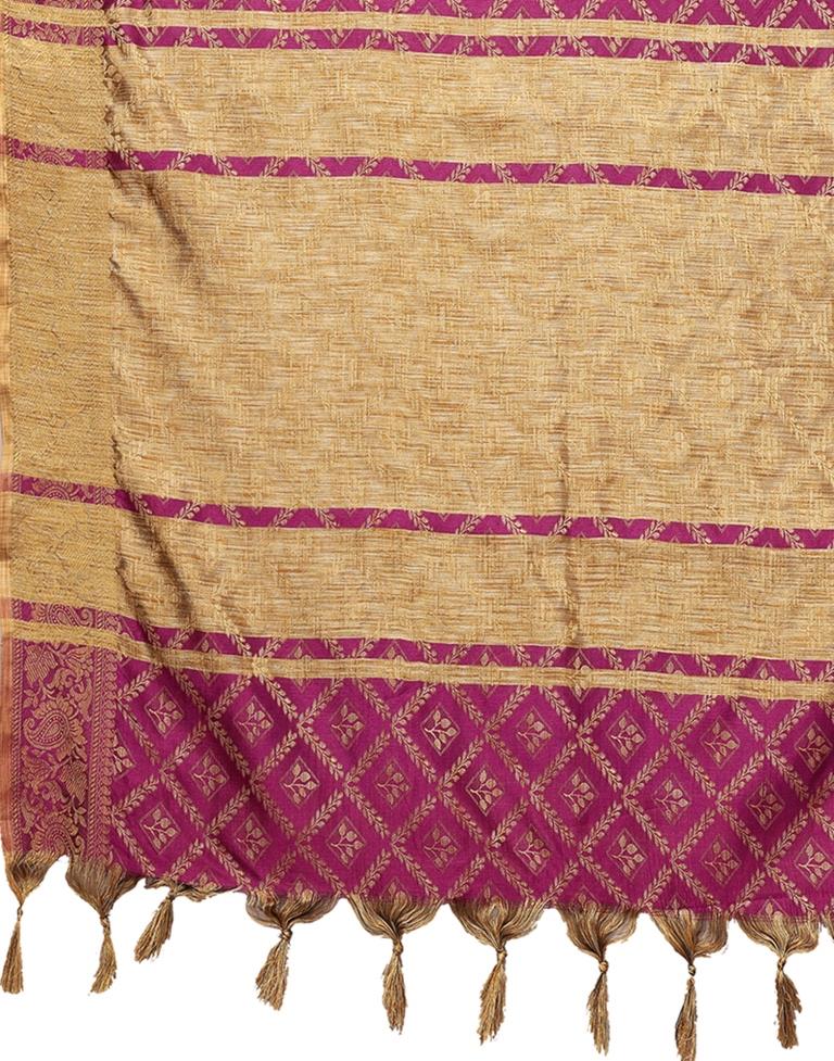 Wine Weaving Cotton Saree