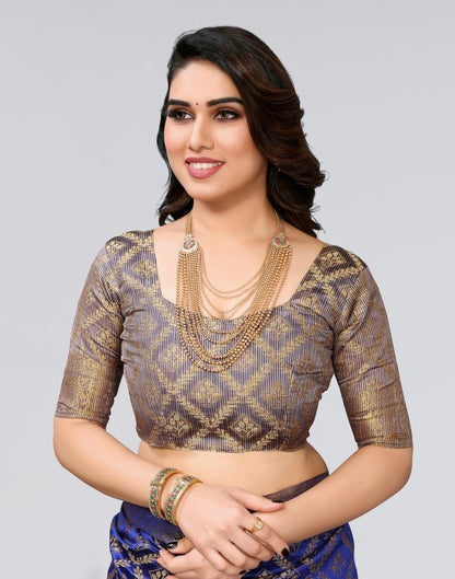 Blue Weaving Cotton Saree