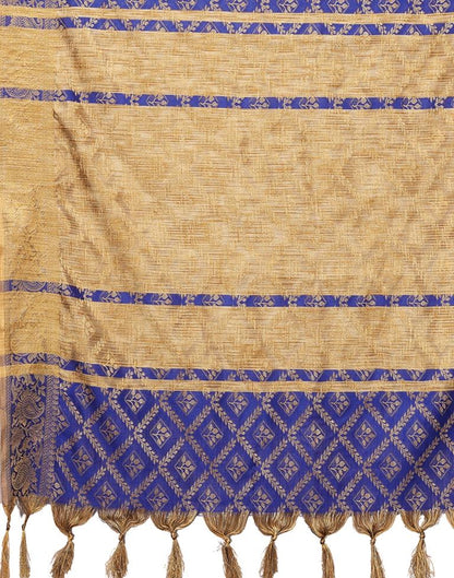 Blue Weaving Cotton Saree