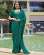Rama Green Plain Silk Saree
