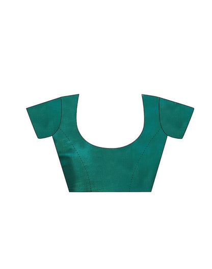 Rama Green Plain Silk Saree
