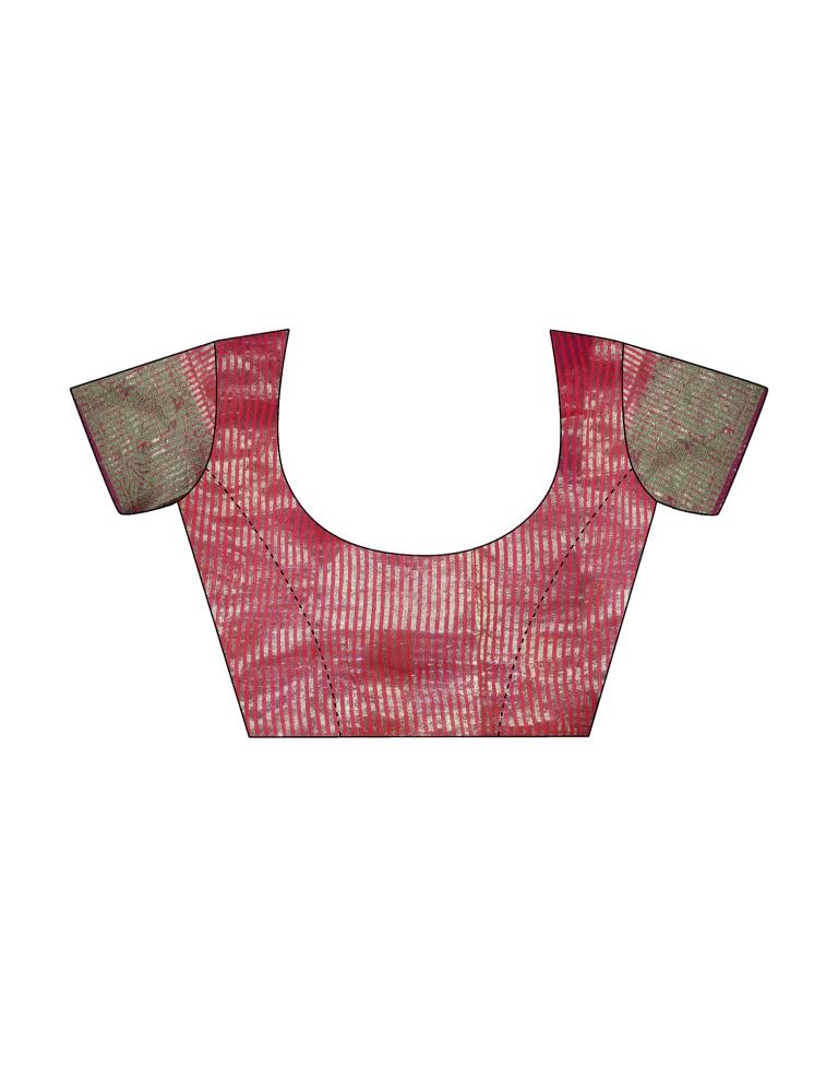 Pink Jacquard Cotton Saree