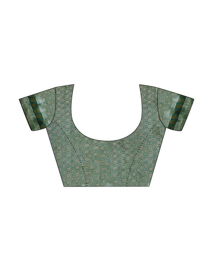 Green Jacquard Cotton Saree