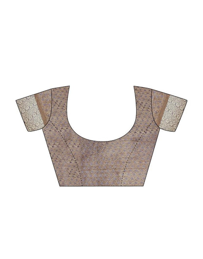 Grey Jacquard Cotton Saree