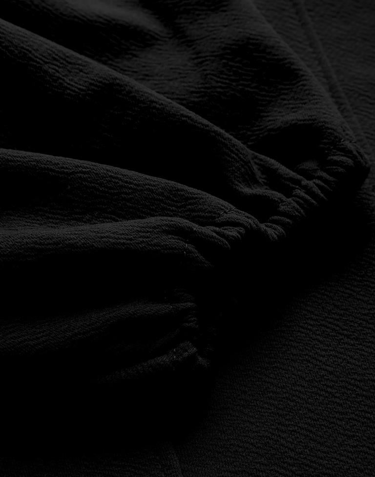 Black Puff Sleeve Top | Sudathi