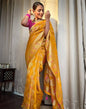 Turmeric Yellow Jacquard Silk Saree