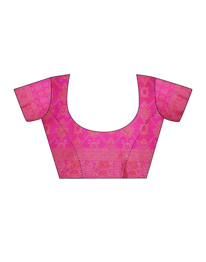 Light Pink Jacquard Silk Saree