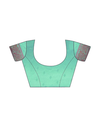 Mint Green Jacquard Silk Saree