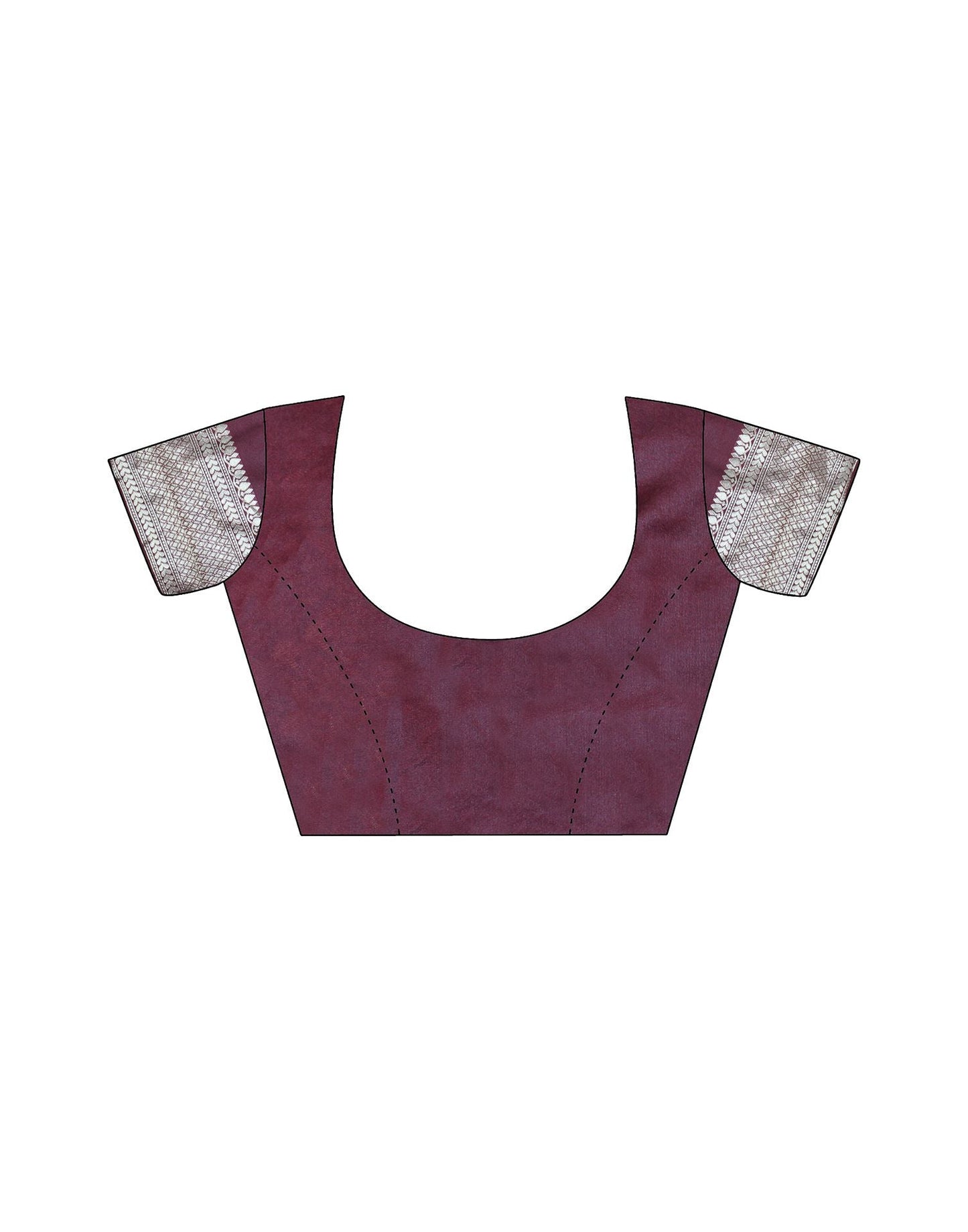 Maroon Jacquard Silk Saree