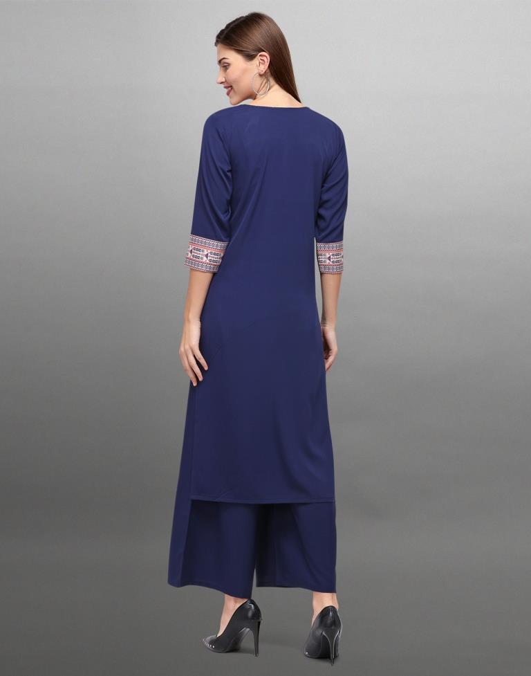 Beautiful Blue Printed Kurti | Leemboodi