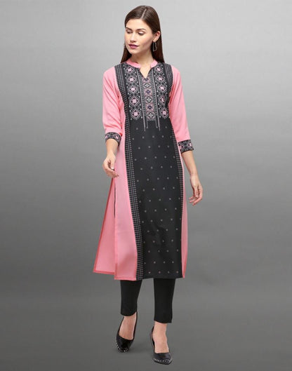 Pink Digital Printed Crepe Kurti | Sudathi