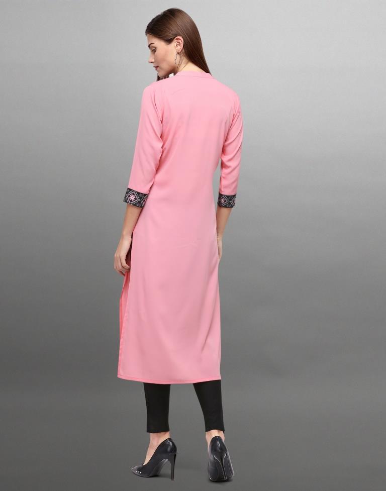 Pink Digital Printed Crepe Kurti | Sudathi