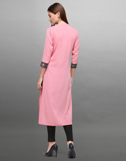 Pink Digital Printed Crepe Kurti | Sudathi