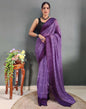Ready to Wear Pastel Purple Woven Georgette Saree