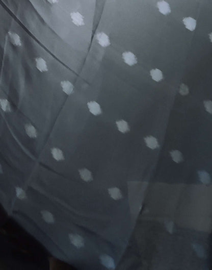 Ready to Wear Black Woven Georgette Saree