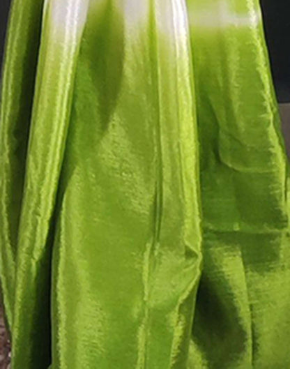 Ready to Wear Light Green Printed Silk Saree