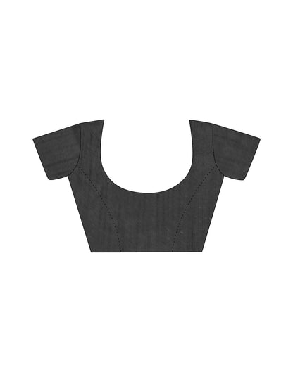 Ready to Wear Mint Grey Printed Silk Saree