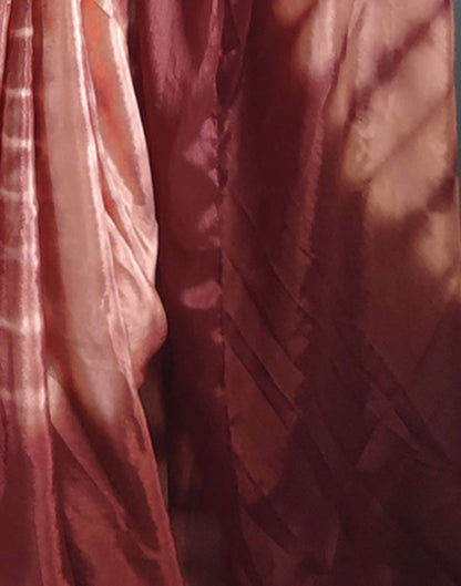 Ready to Wear Dull Peach Printed Silk Saree