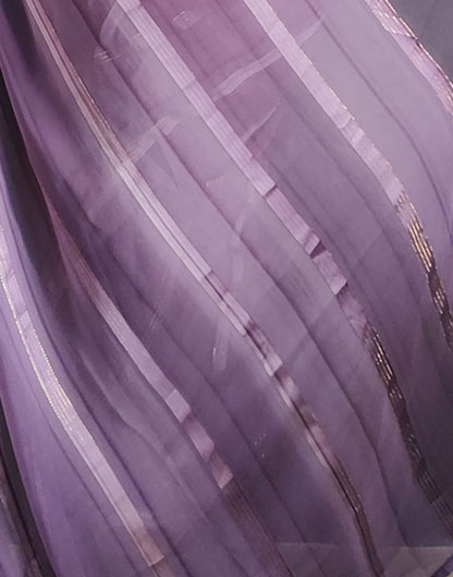 Ready to Wear Dusty Lavender & Wien Weaving Georgette Saree