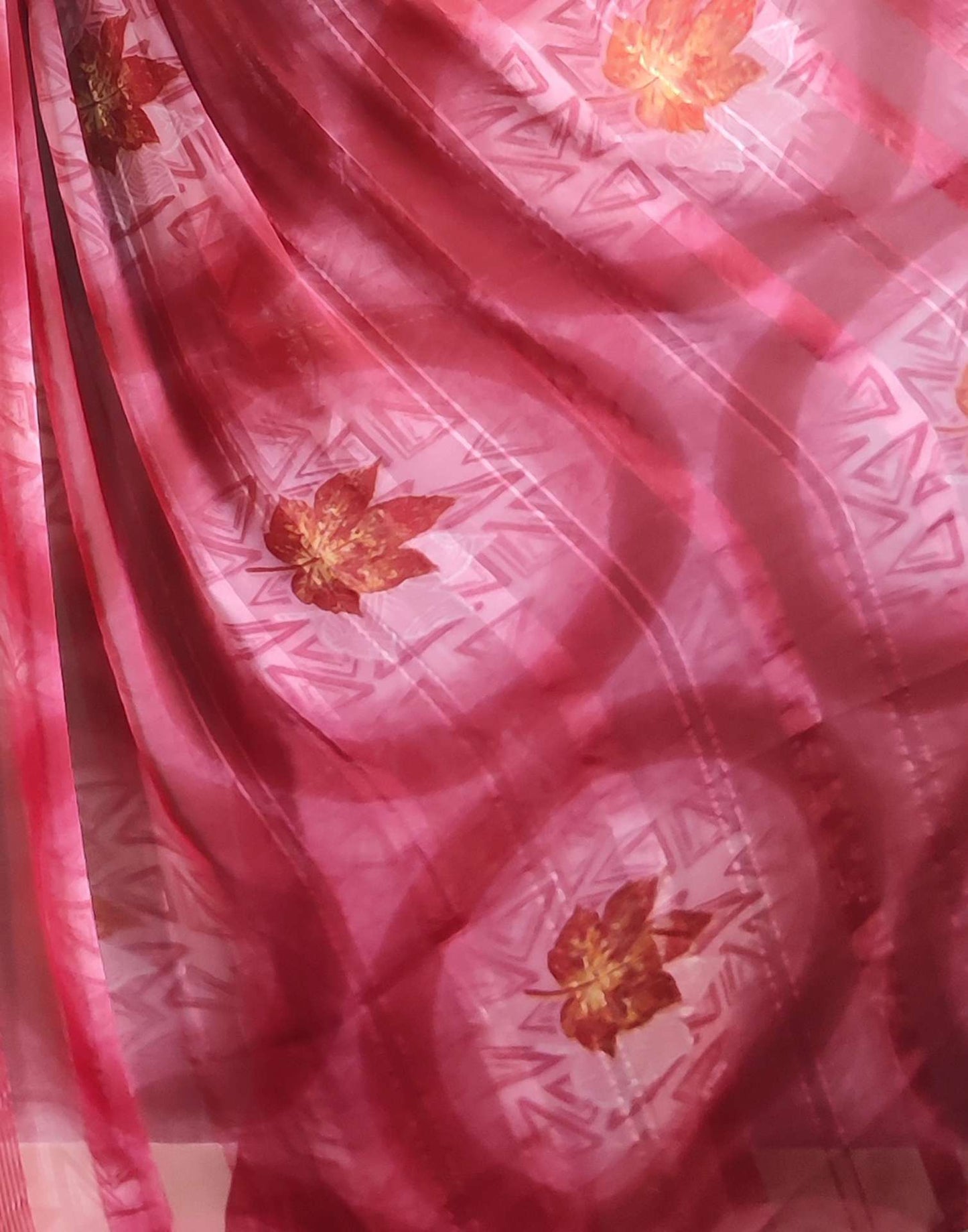 Ready to Wear PinkPrinted Georgette Saree