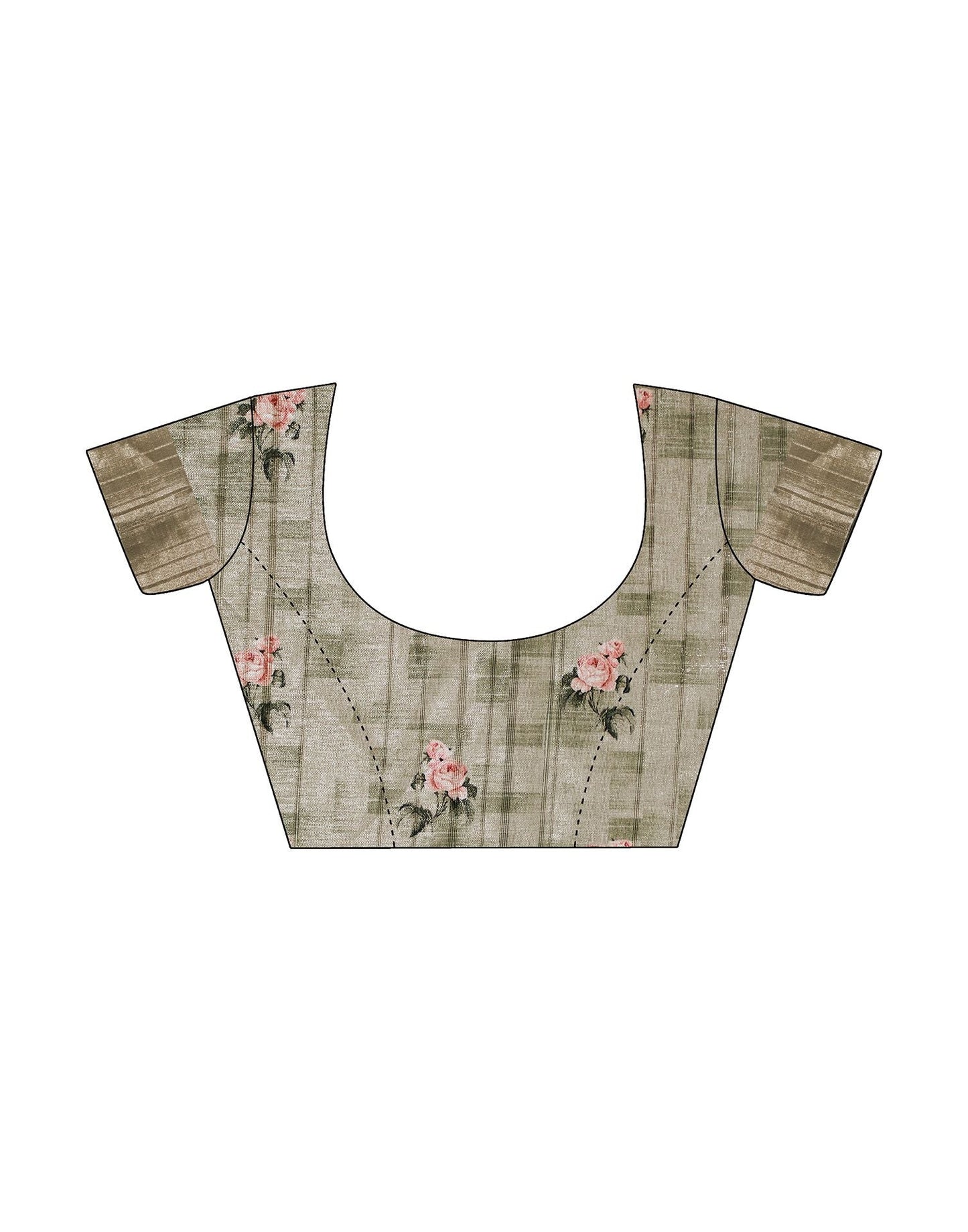 Multicoloured Printed Silk Saree