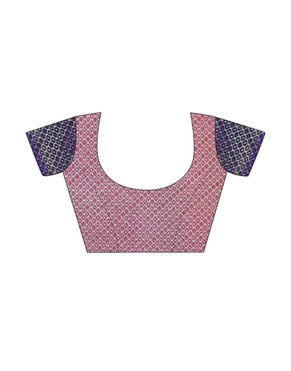 Dull Magenta Printed  Saree