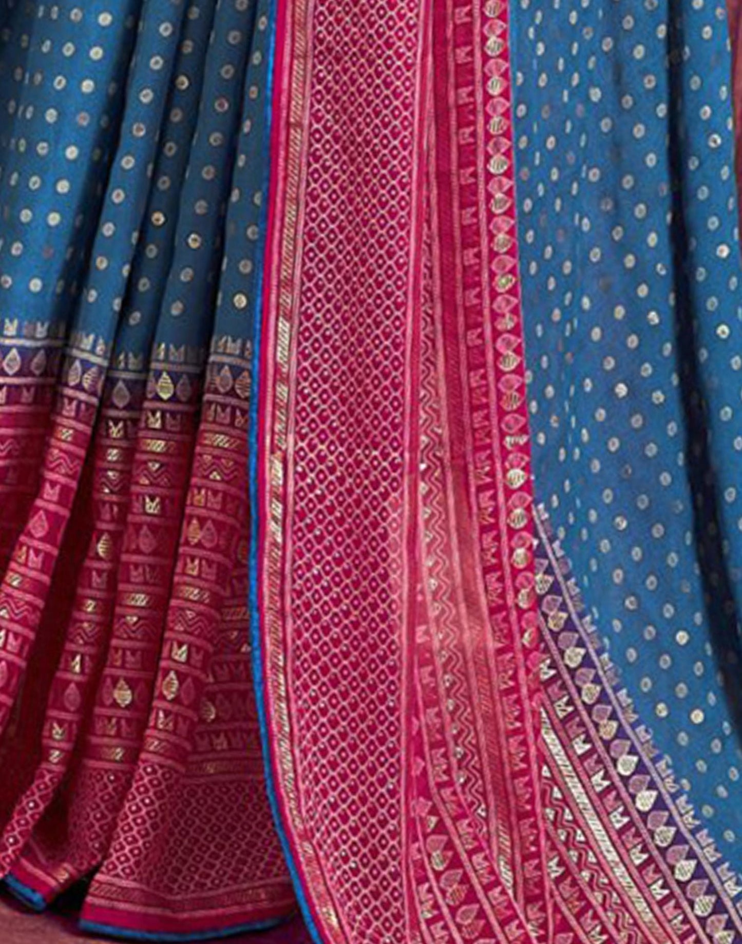 Light Blue Printed  Saree