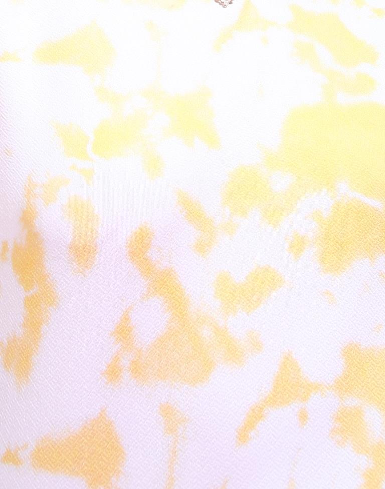 White & Yellow Tie-dye Co-ords Set