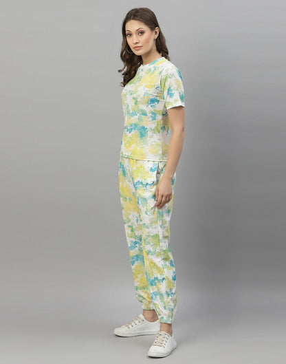 Green And Blue Tie and Dye Co-Ords Set | Sudathi