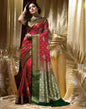 Red & Green Banarasi Silk Saree