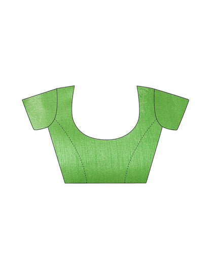 Olive Green Printed Silk Saree