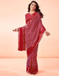 Red Printed Cotton Saree