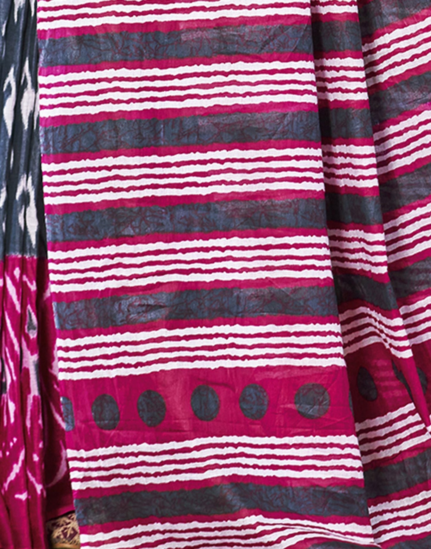 Ready to Wear Grey Printed & Multicoloured Cotton Saree