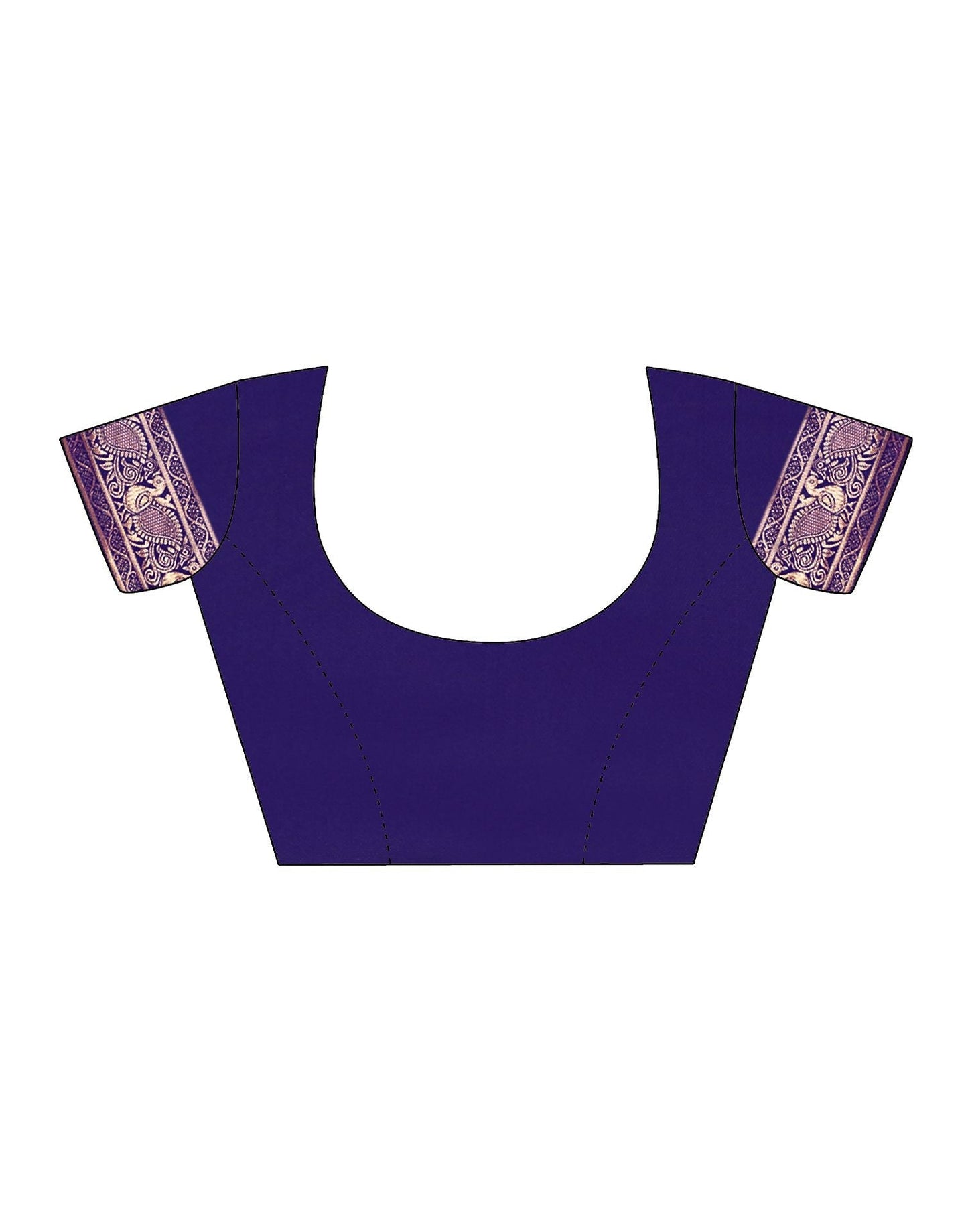 Dark Blue Jacquard Silk Saree