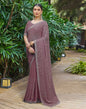 Mauve Plain Chiffon Saree