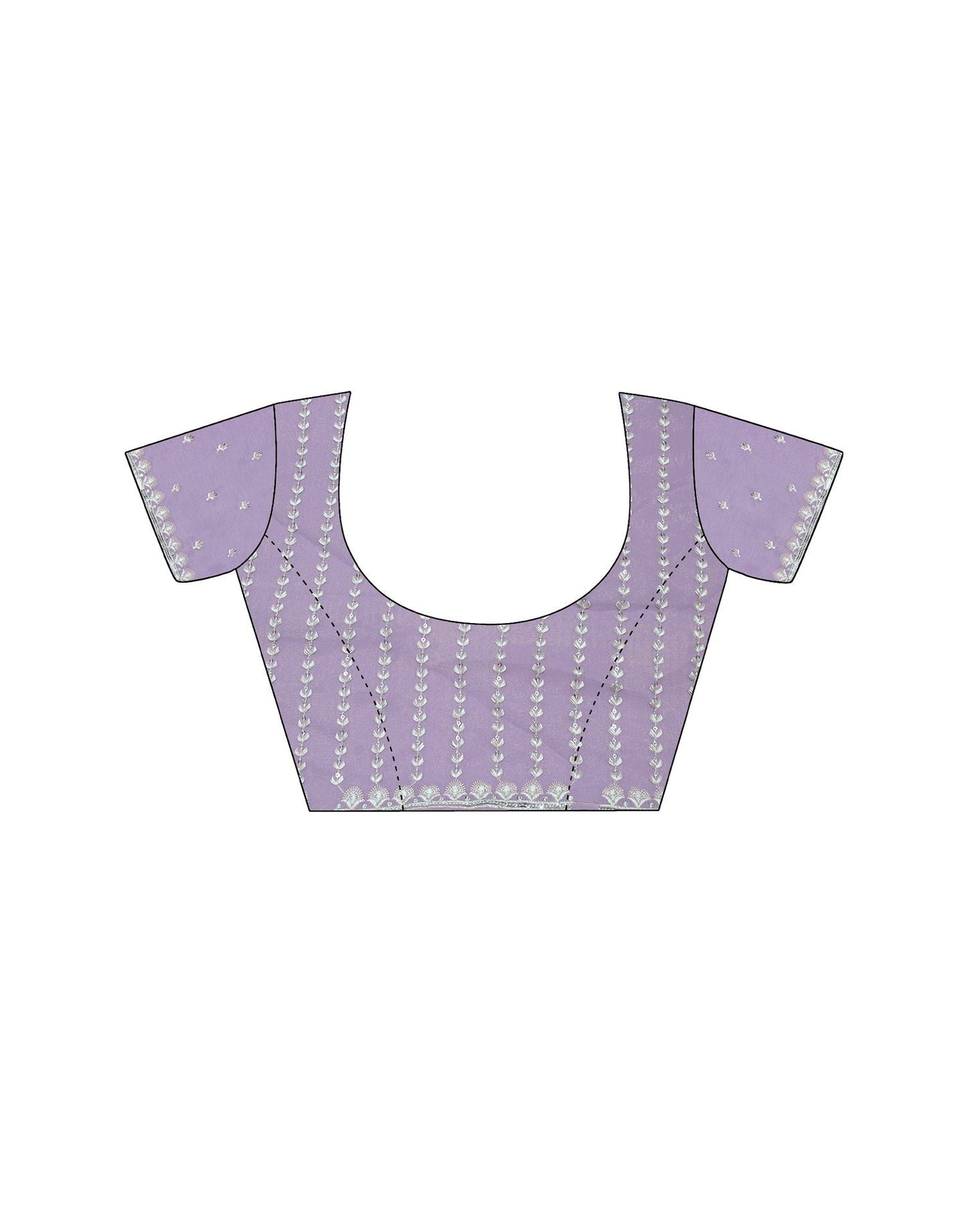 Light Purple Plain Chiffon Saree