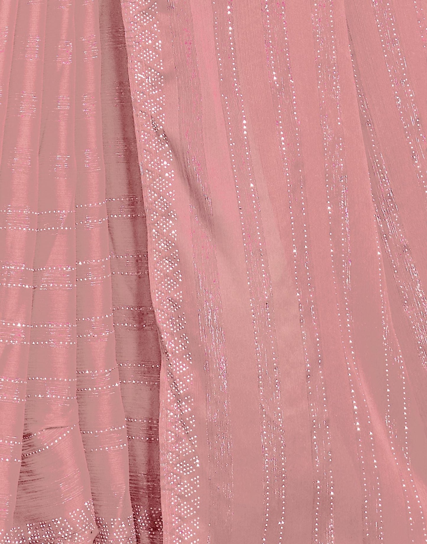 Violet Plain Chiffon Saree