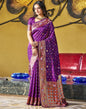 Purple Jacquard Silk Saree