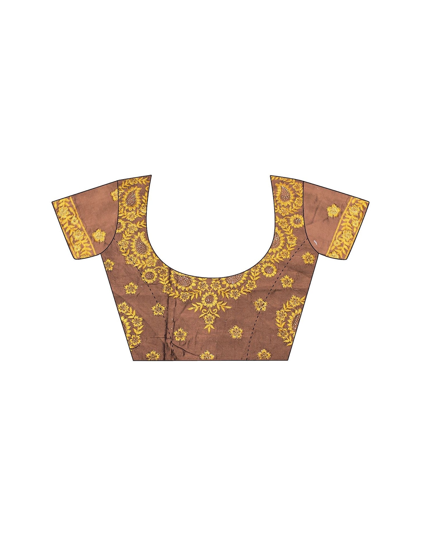 Turmeric Yellow Plain Chiffon Saree