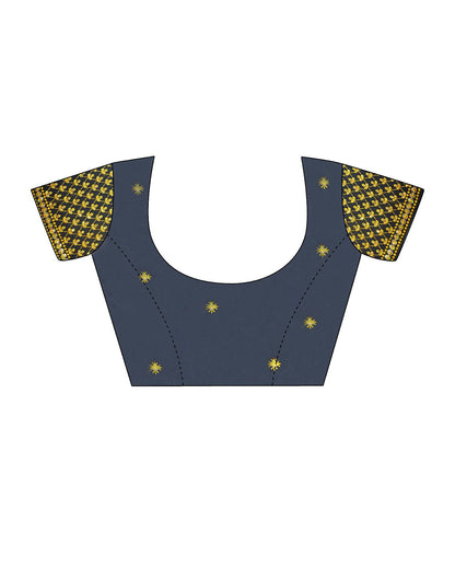 Turmeric Yellow Plain Chiffon Saree