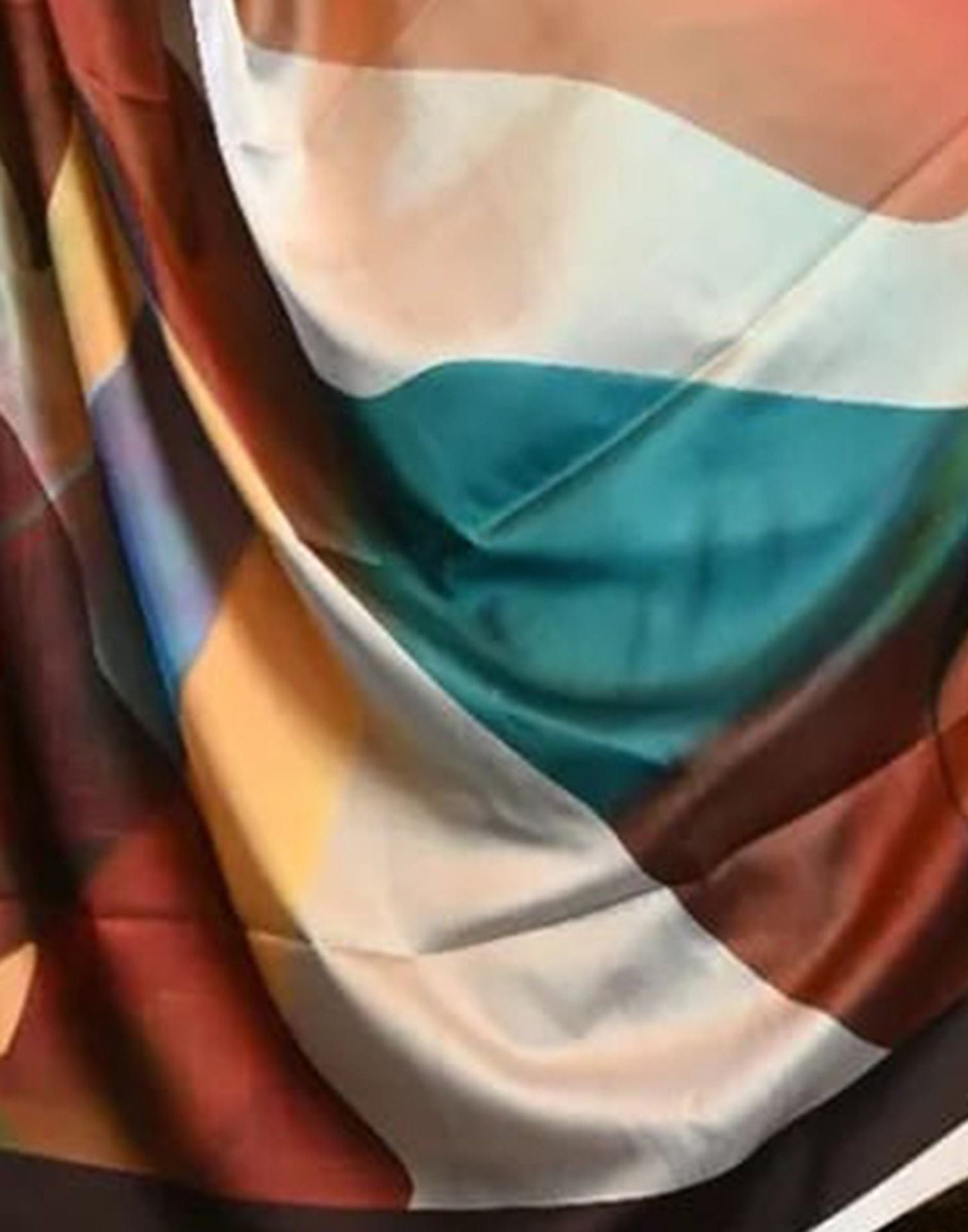 Multicoloured Printed Silk Saree