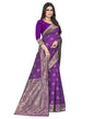 Dark Purple Jacquard Silk Saree
