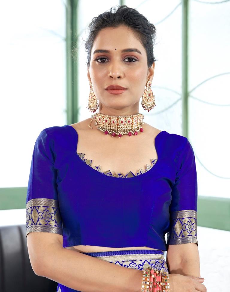 Royal Blue Banarasi Silk Saree