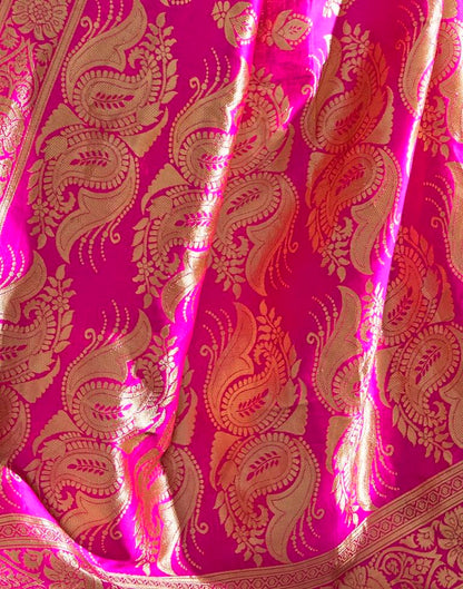 Rani Pink Banarasi Silk Saree