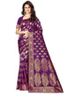 Dark Purple Jacquard Silk Saree
