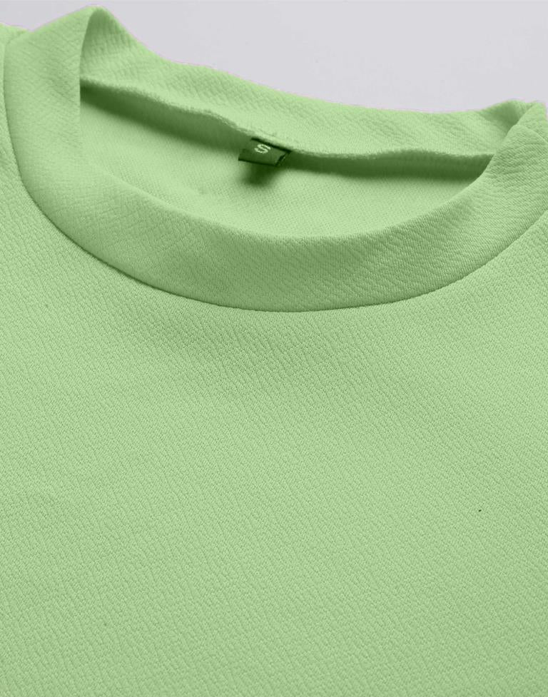 Mint Green Puff Sleeve Top | Sudathi