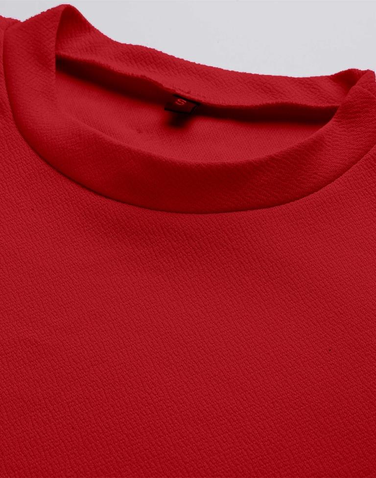 Red Puff Sleeve Top | Sudathi
