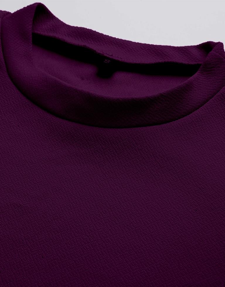 Wine Puff Sleeve Top | Sudathi